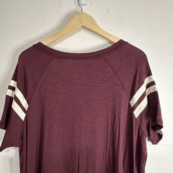 Torrid Women’s Nope Super Soft Slub Boat Neck Varsity Tee Size 2x Burgundy NWT - Picture 10 of 10